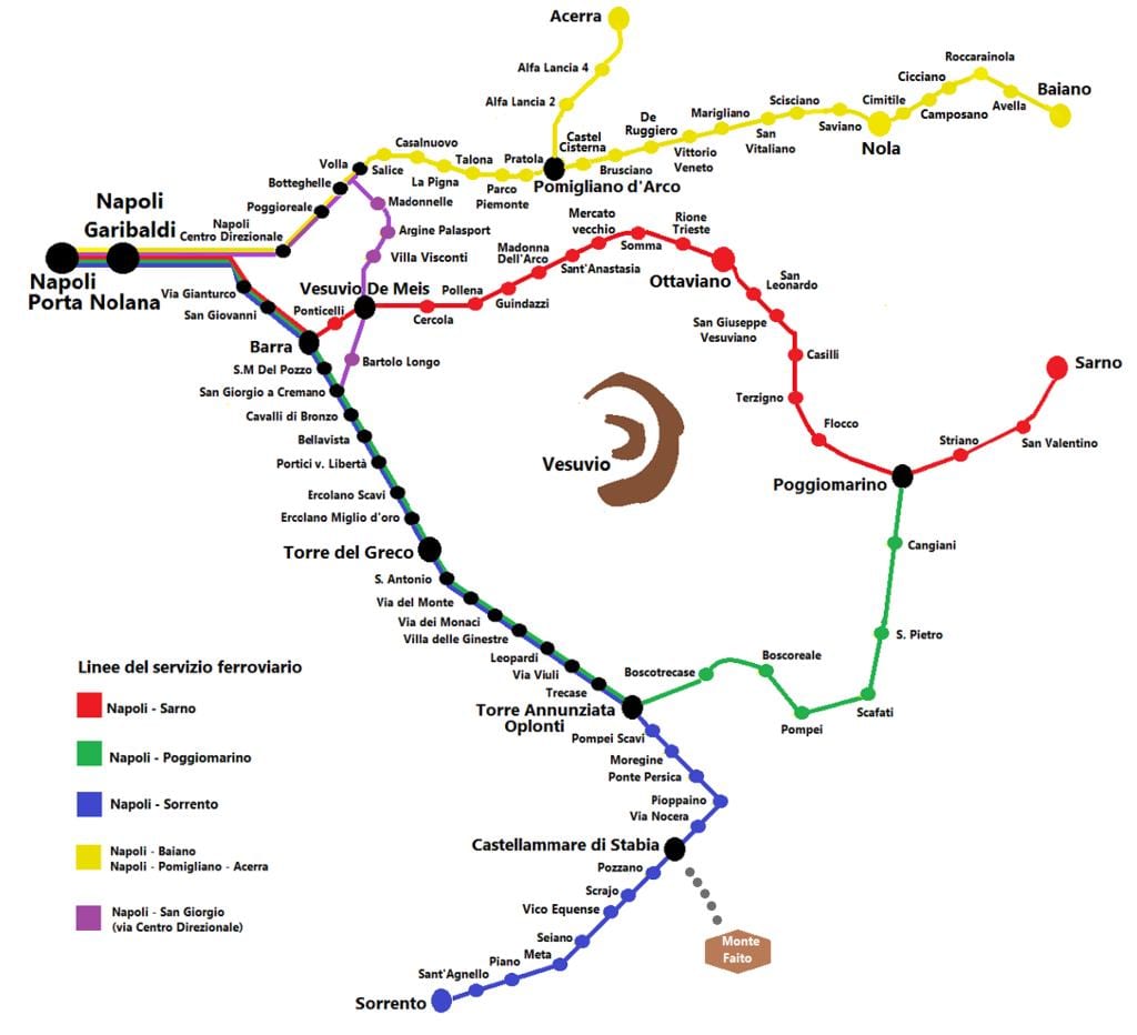 ferroviaria di napoli la mappa