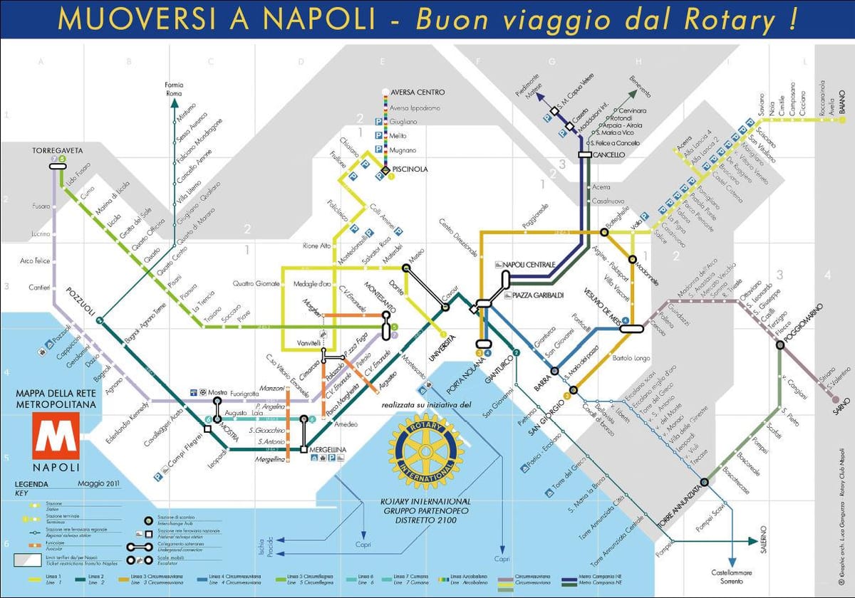 mappa della metropolitana di napoli italia
