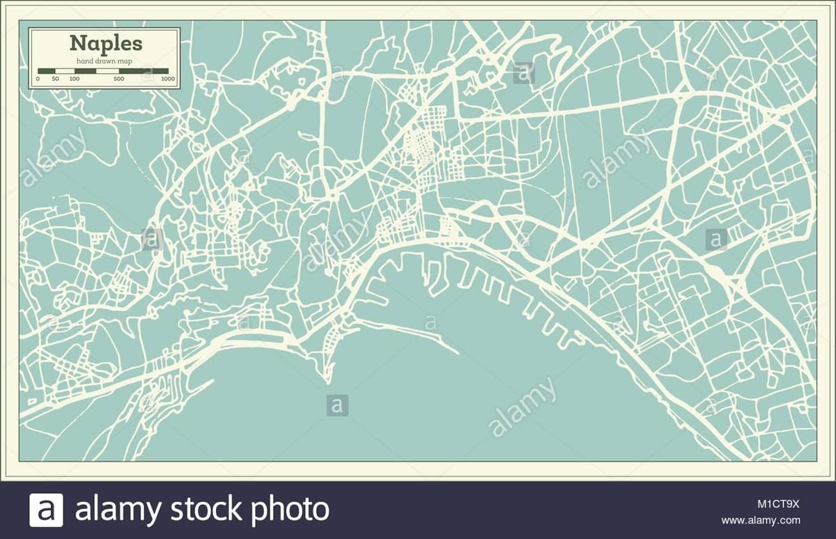 Mappa della città di napoli italia