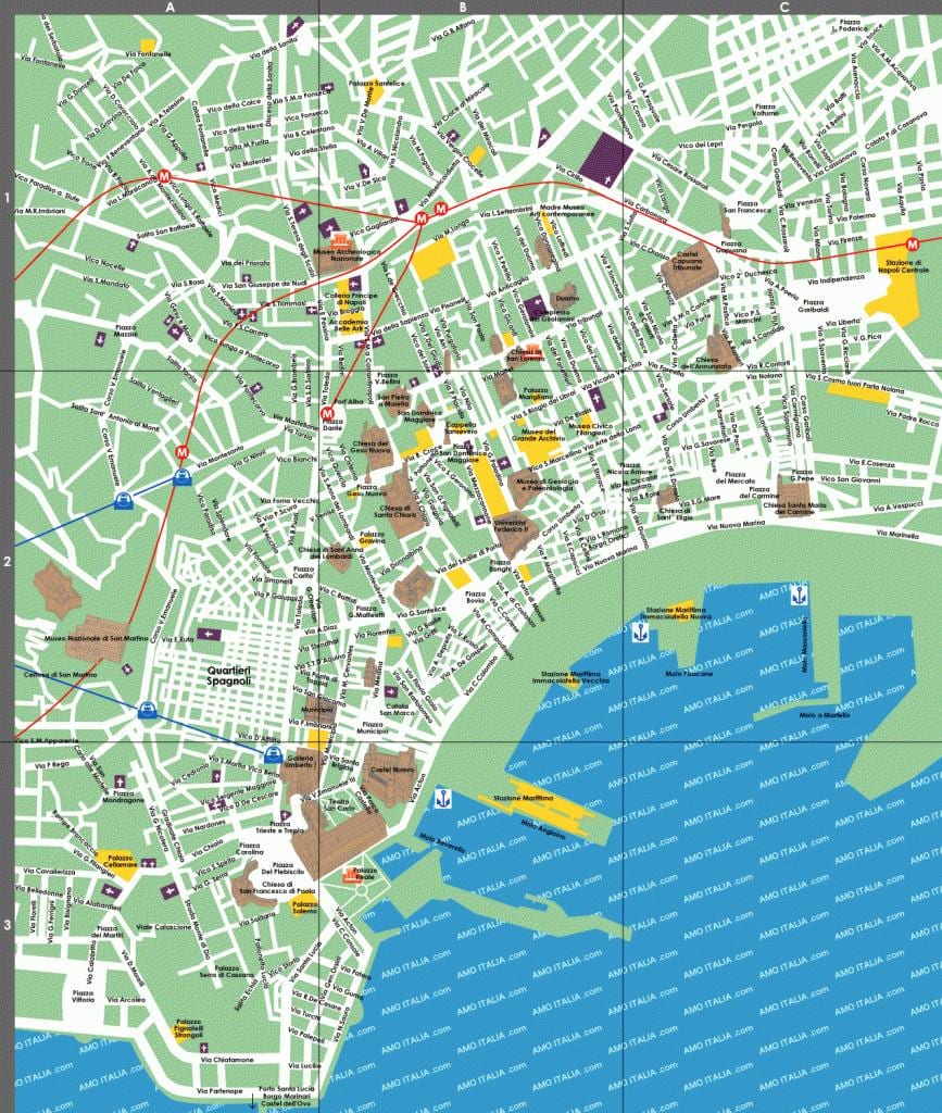 principali attrazioni di napoli la mappa