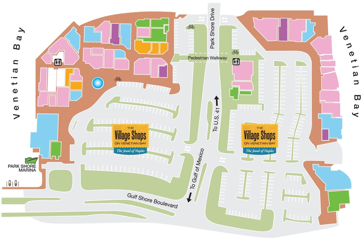 Mappa di waterside shops napoli
