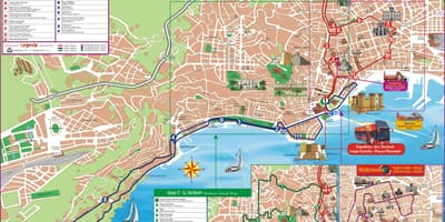 Napoli hop on hop off bus route map