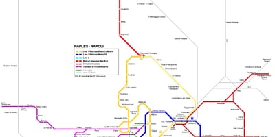 Mappa della metropolitana di Napoli