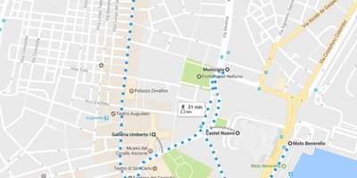 Napoli tour a piedi mappa